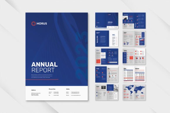 Annual Report Creative Elegant Blue: A Modern Design Blueprint