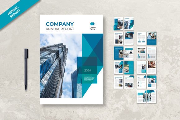 Annual Report Creative Light Blue: A Modern Template for Business Clarity
