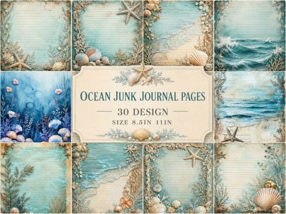 Coastal Beach Journal Page Backgrounds: A Designer's Guide