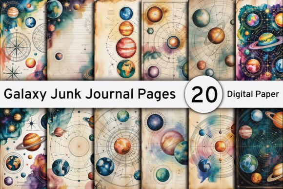 Galaxy Junk Journal Page Backgrounds: A Creative Toolkit