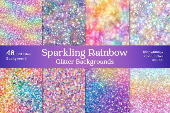 Infuse Your Designs with Magic: Using Sparkling Rainbow Glitter Backgrounds