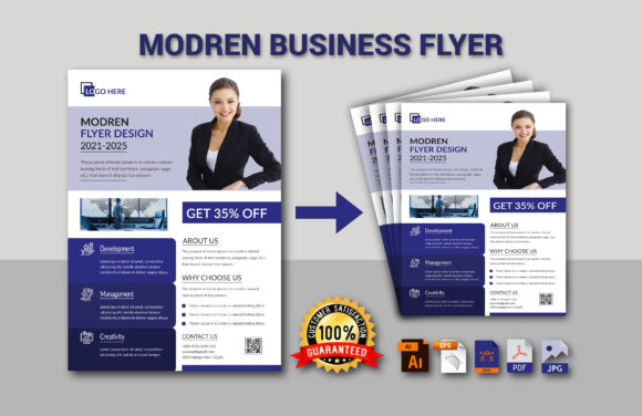 Modern Flyer or Brochure Templates: Clean, Professional Design Assets