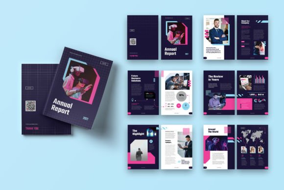 Modern Purple: Elevate Your Annual Report Design