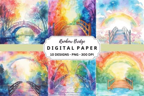 Rainbow Bridge Backgrounds: A Vibrant Toolkit for Designers