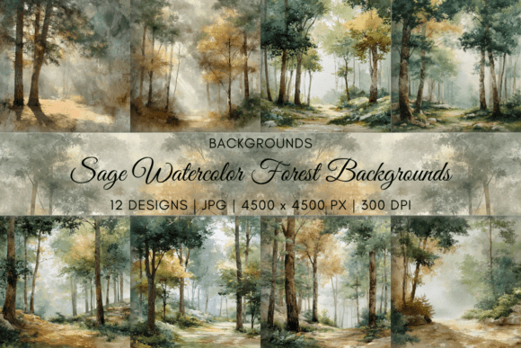 Sage Watercolor Forest Backgrounds: A Designer's Guide