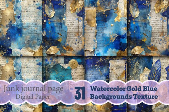 The Timeless Appeal of Watercolor Gold Blue Backgrounds Texture