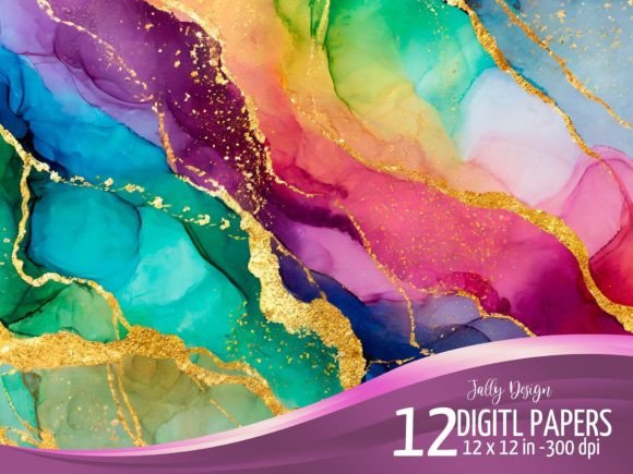 Transform Your Projects with Rainbow Alcohol Ink Luxury Backgrounds