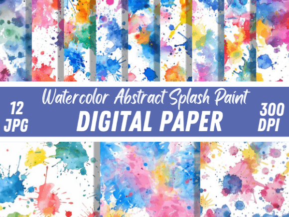 Watercolor Abstract Splash Backgrounds: A Designer's Guide to Whimsical Digital Art